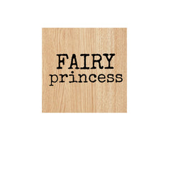 Wood Mount Fairy Princess Rubber Stamp