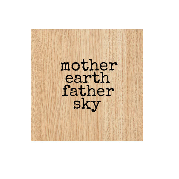 Mother Earth Father Sky Wood Mount Rubber Stamp