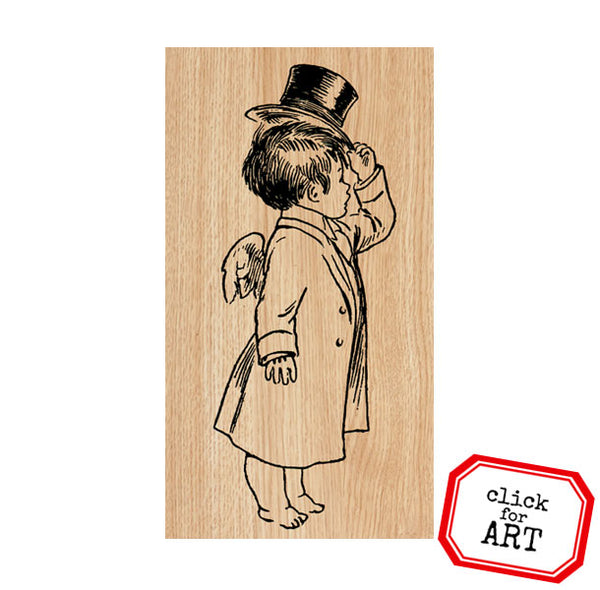 Andre Cupid Wood Mounted Rubber Stamp Save 20%