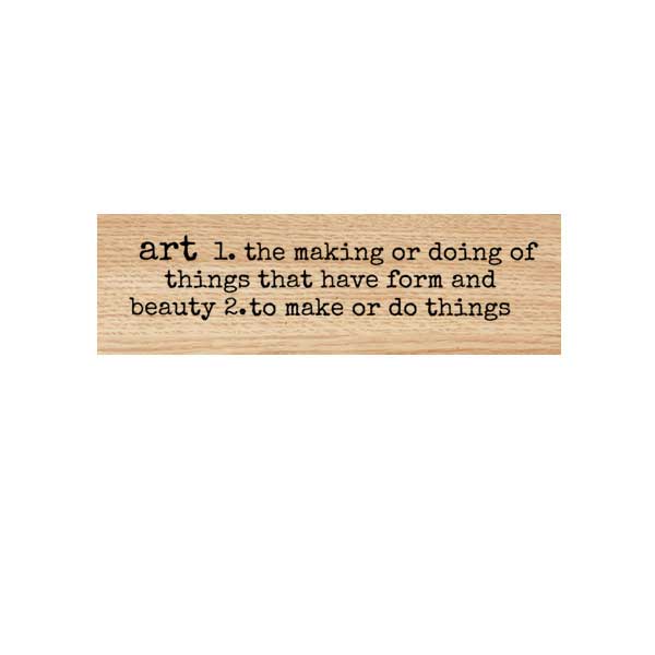 Art Definition Wood Mount Rubber Stamp SAVE 20%