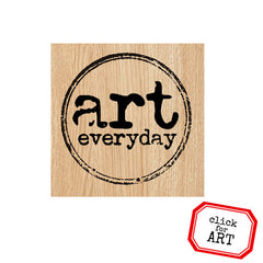 Art Everyday Circle Wood Mount Rubber Stamp