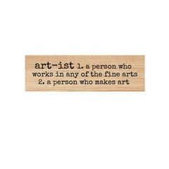 Artist Definition Wood Mount Rubber Stamp