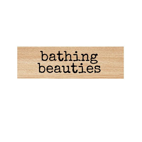 Bathing Beauties Wood Mount Rubber Stamp