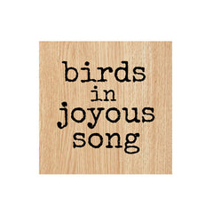 Birds in Joyous Song Wood Mount Rubber Stamp