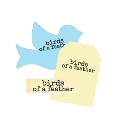 Wood Mount Birds of a Feather Rubber Stamp