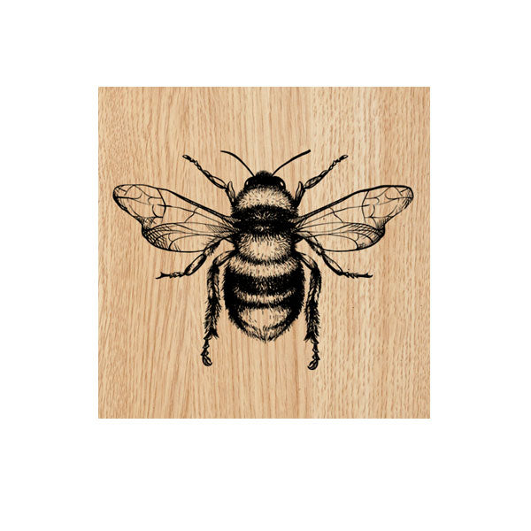Bizzy Bee Wood Mount Rubber Stamp