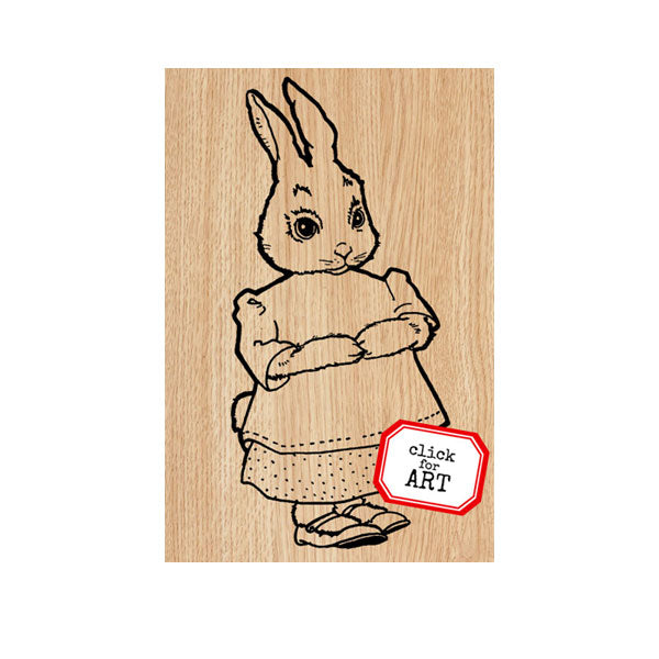 Wood Mount Baby Bonnie Bunny Rubber Stamp