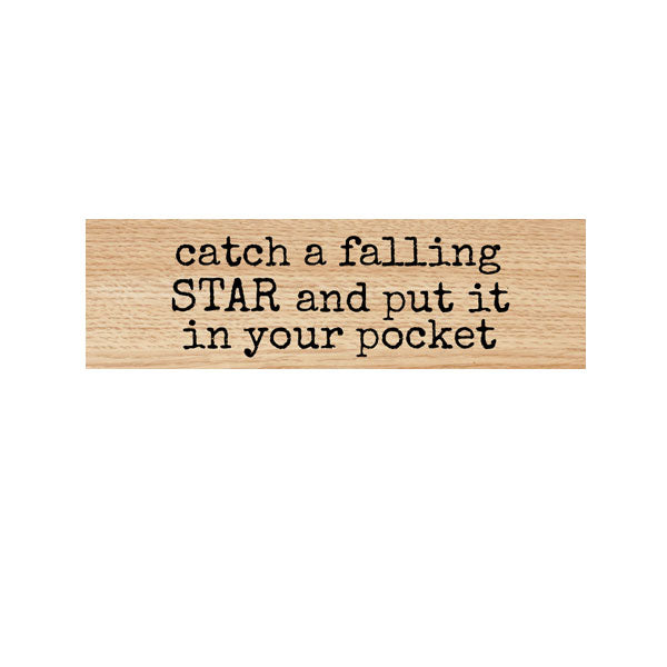 Catch A Falling Star Wood Mounted Rubber Stamp