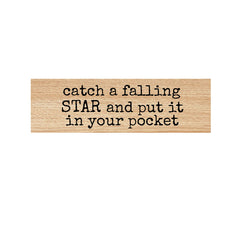 Catch A Falling Star Wood Mounted Rubber Stamp