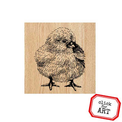 Baby Chick Wood Mount Rubber Stamp