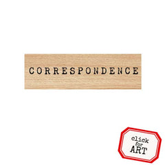 Red Lead Wood Mount Word Rubber Stamps