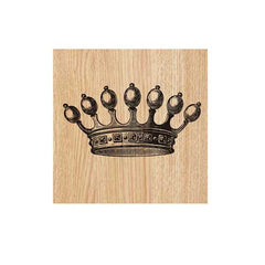 Queen Crown Wood Mount Rubber Stamp