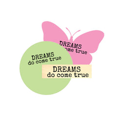 Dreams Do Come True Wood Mount Rubber Stamp