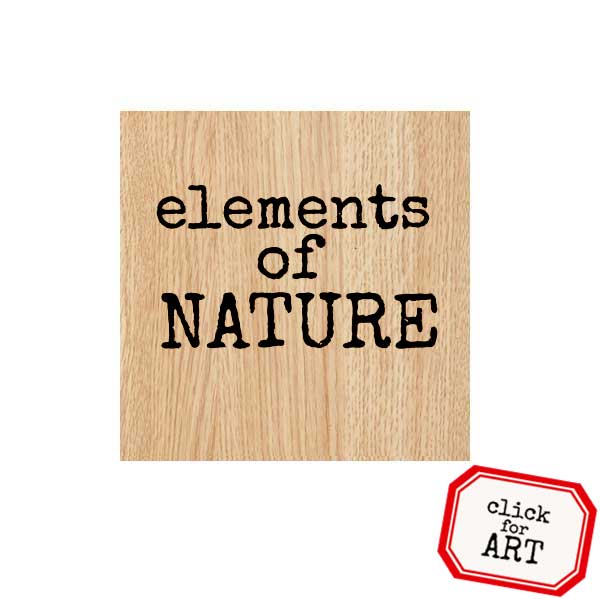 Wood Mount Elements of Nature Rubber Stamp
