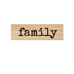 Wood Mounted Family Rubber Stamp