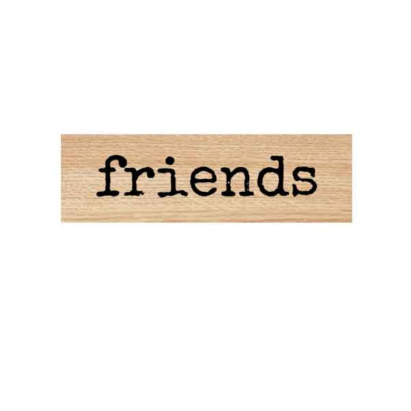 Wood Mounted Friends Rubber Stamp