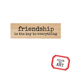 Friendship Wood Mount Rubber Stamp