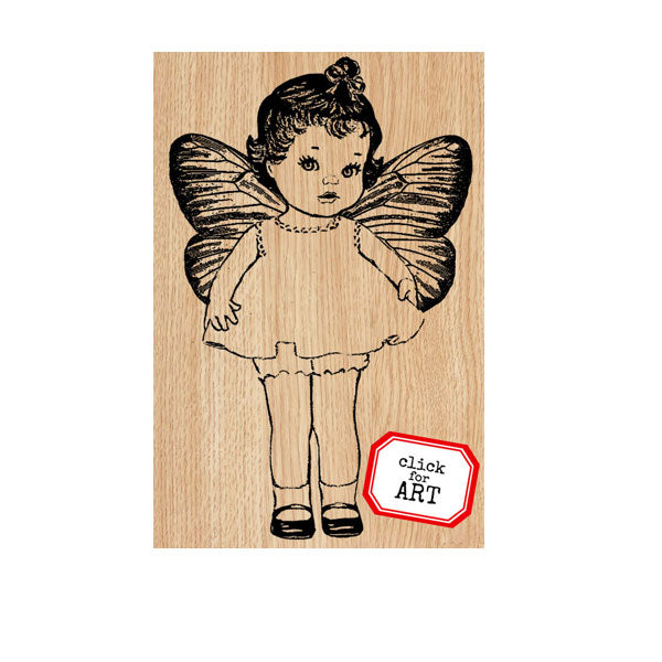 Gracie Garden Fairy Wood Mounted Rubber Stamp