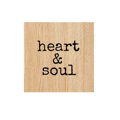 Heart & Soul Wood Mount Rubber Stamp