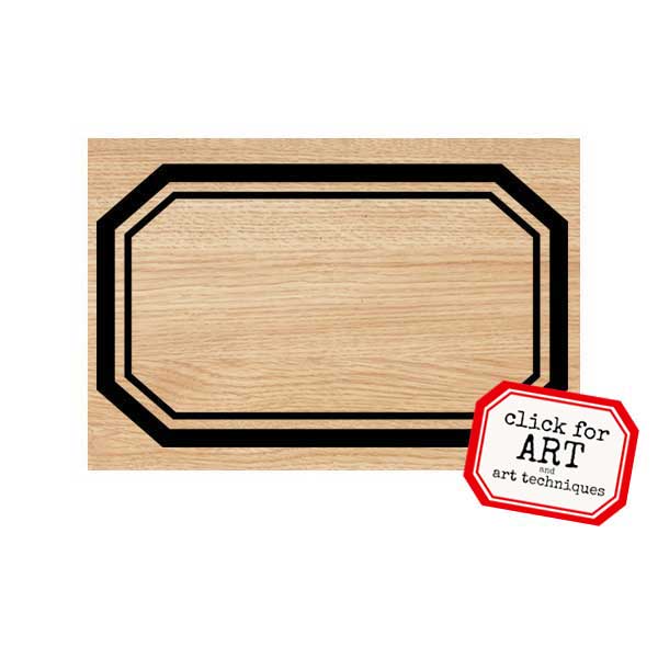 Vintage Label Wood Mount Rubber Stamp