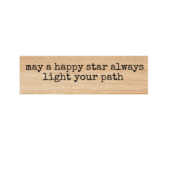 May a Happy Star Wood Mounted Rubber Stamp