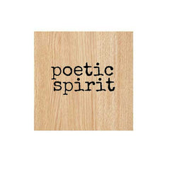 Poetic Spirit Wood Mount Rubber Stamp