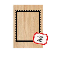 postage stamp wood mount rubber stamp