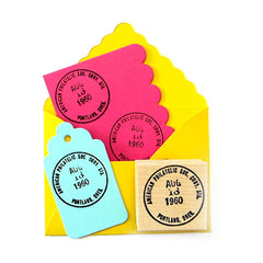 American Philatelic Postmark Wood Mounted Rubber Stamp
