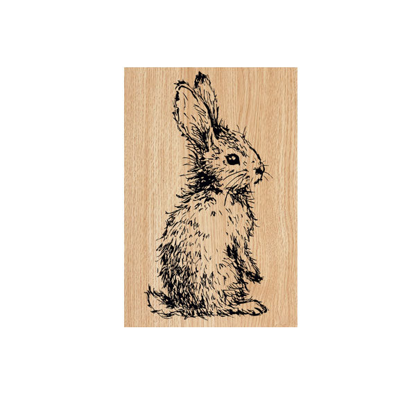Wood Mount Beatrice Bunny Rabbit Rubber Stamp