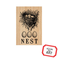 NEST Wood Mount Rubber Stamp