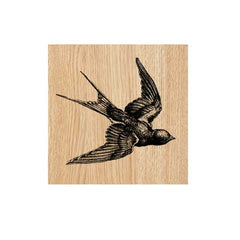 Soaring Bird Wood Mount Rubber Stamp