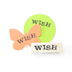 Wish Wood Mounted Rubber Stamp