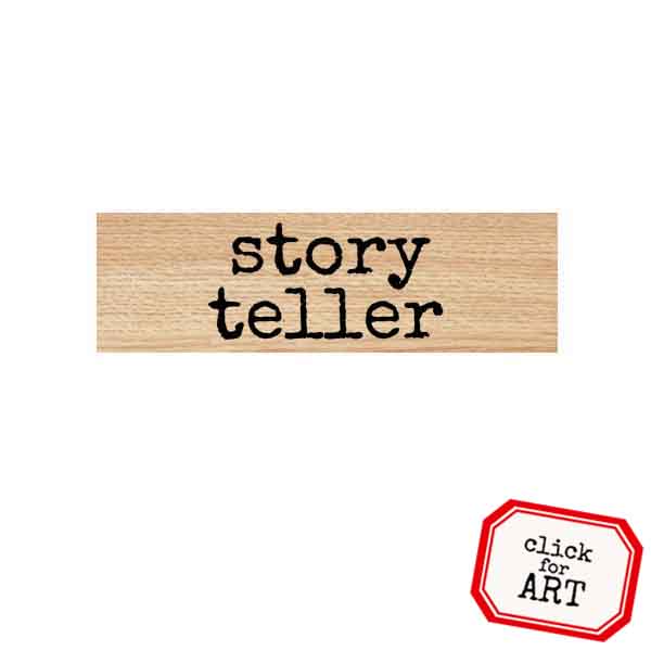Wood Mounted Story Teller Rubber Stamp