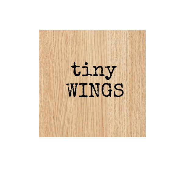 Tiny Wings Wood Mounted Rubber Stamp