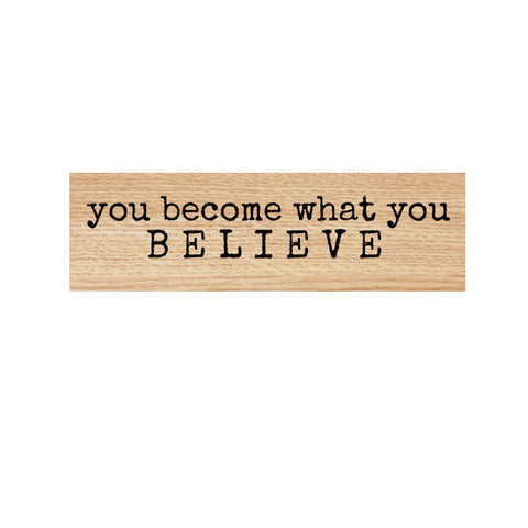 Believe Definition Wood Mount Rubber Stamp