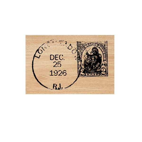 Dec. 25 1926 Postmark Wood Mounted Rubber Stamp