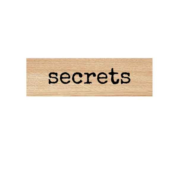 Wood Mounted Secrets Rubber Stamp