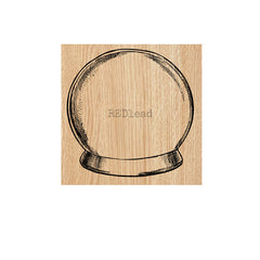 Snow Globe Wood Mounted Rubber Stamp