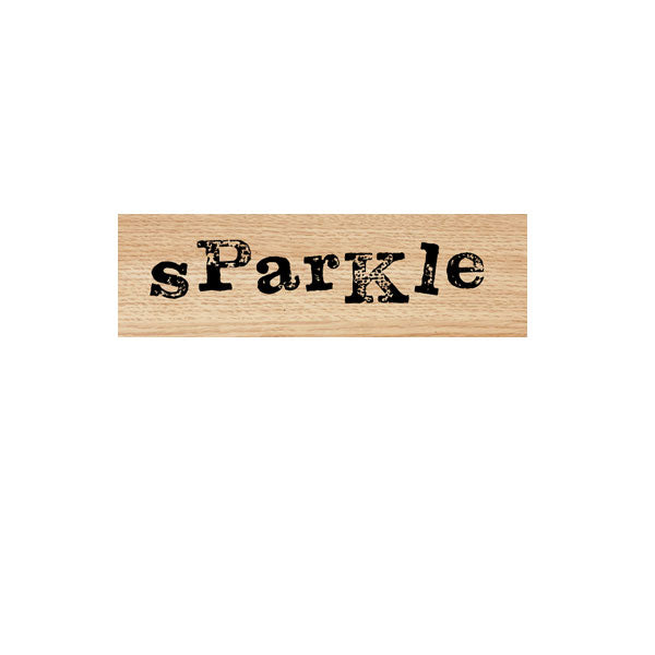 Sparkle Wood Mounted Rubber Stamp