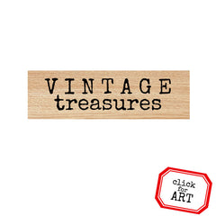 Vintage Treasures Wood Mounted Rubber Stamp