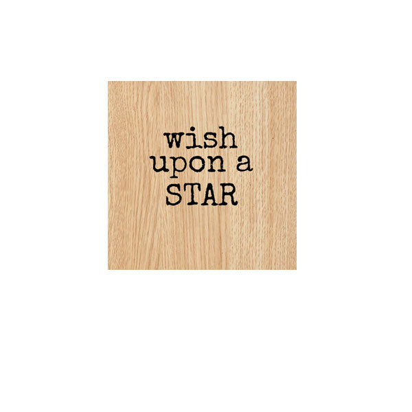 Wish Upon A Star Wood Mounted Rubber Stamp