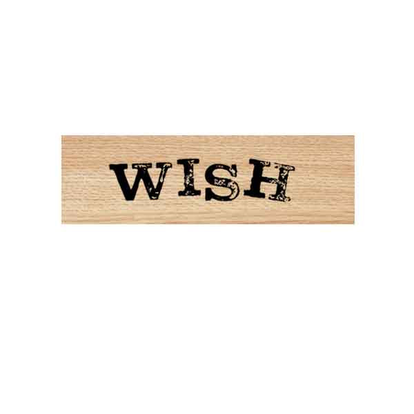 Wish Wood Mounted Rubber Stamp