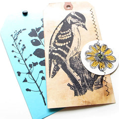 woodpecker rubber stamp