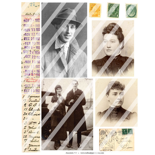 Ancestors 100 Collage Sheet