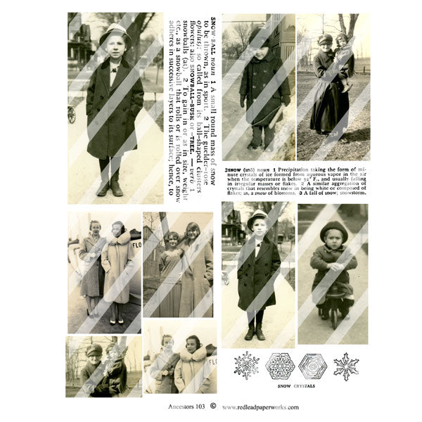 Ancestors 103 Collage Sheet