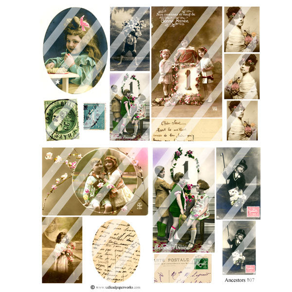 Ancestors 107 Collage Sheet