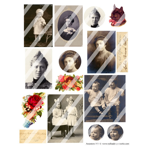 Ancestors 108 Collage Sheet