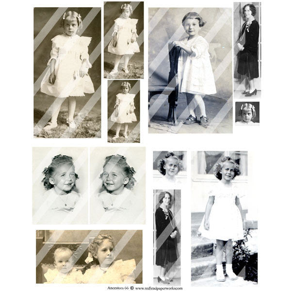 vintage photo collage sheets