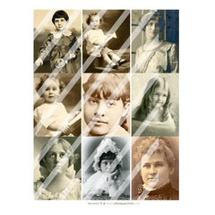 vintage photos paper collage sheets