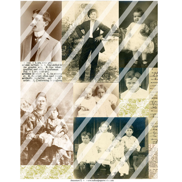 Ancestors 72 Collage Sheet